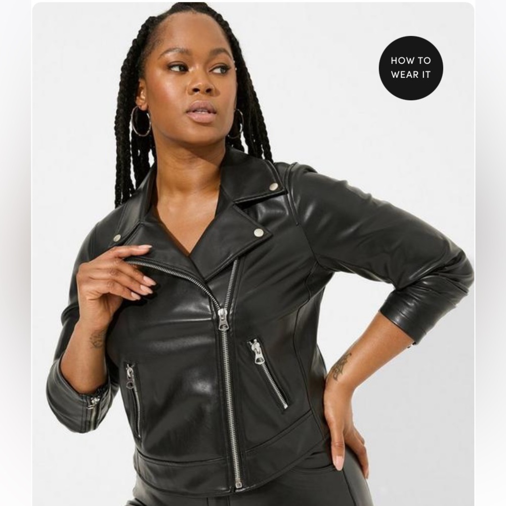 NWOT Torrid Faux Leather Moto Jacket Size 2